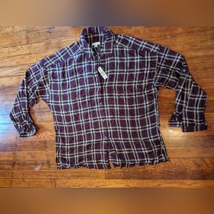 Max Studio purple Plaid Shirt